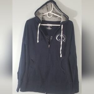 Penn State PSU Hoodie. Lace Embroidered Logo on Back & Paw Print Sleeve. Size M.